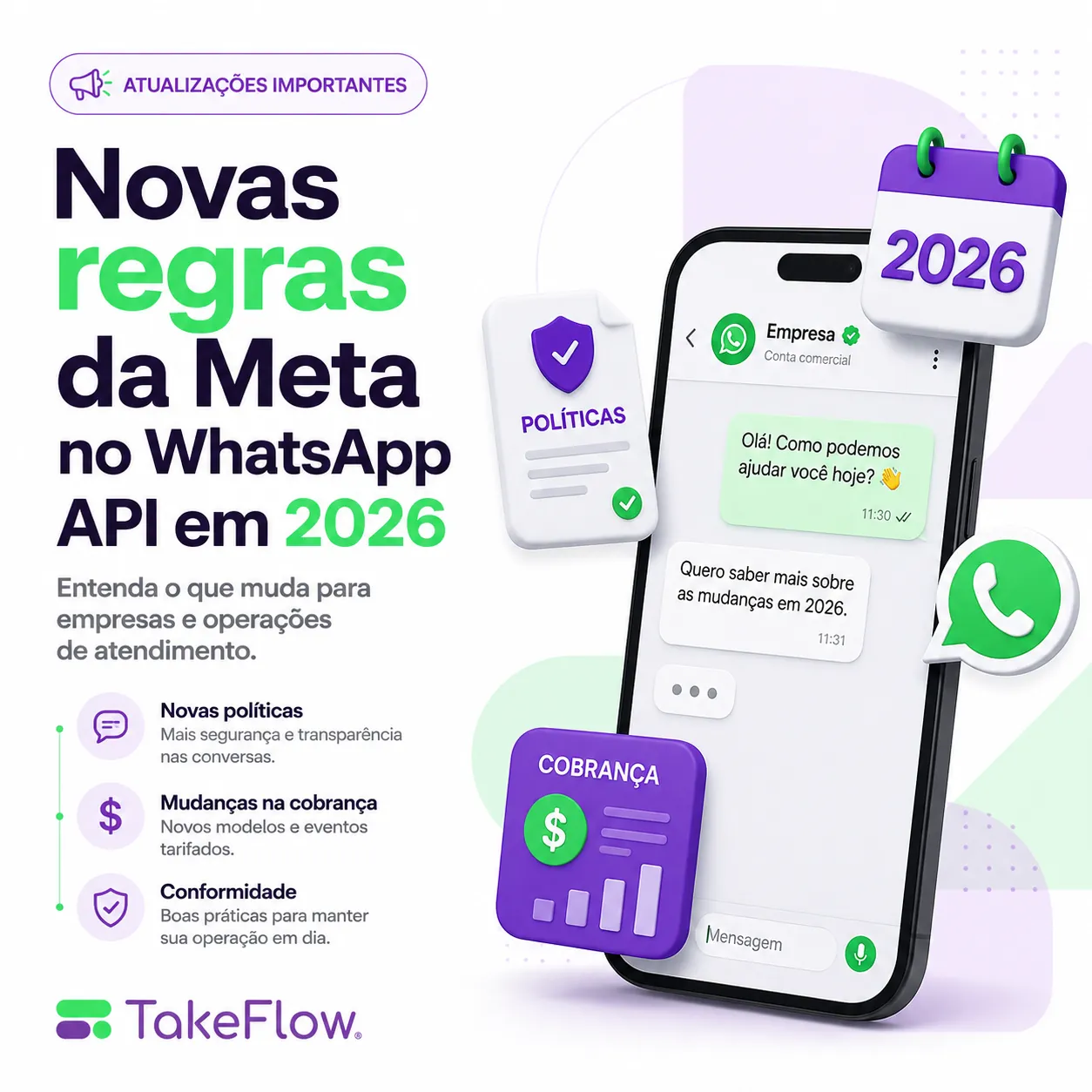 Novas regras da Meta no WhatsApp API em 2026